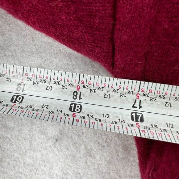 Neiman Marcus 100% Cashmere Sweater Womens MEDIUM Red Long Sleeve Love Heart - Picture 11 of 14